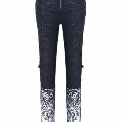 Ladies Dark In Love Gothic Bijou Trousers