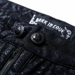 Ladies Dark In Love Gothic Bijou Trousers