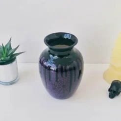 New Arrivals Weird & Wonderful Ceramics Purple Web Curved Vase