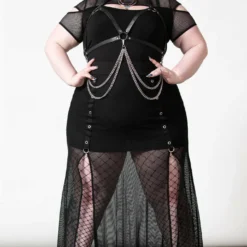 Killstar Paragon Fishnet Maxi Skirt