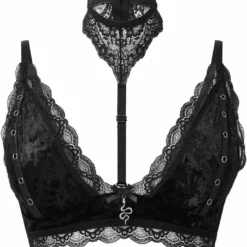 Killstar Pin Stuck Bra Black