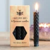 Gothic Gifts Black Beeswax Protection Spell Candles