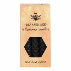 Gothic Gifts Black Beeswax Protection Spell Candles - Handmade Home Decor 9 Gothic Gifts Black Beeswax Protection Spell Candles