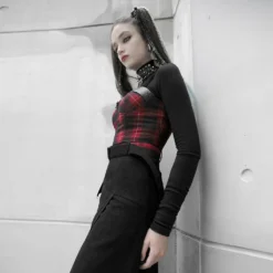 Punk Rave Arella Tartan Crop Top