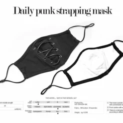 Accessories Punk Rave Lace Up Goth Face Covering