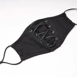 Accessories Punk Rave Lace Up Goth Face Covering