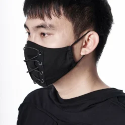 Accessories Punk Rave Lace Up Goth Face Covering