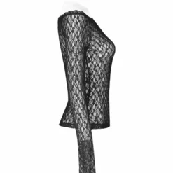 Ladies Punk Rave Bethra Bardot Lace Top