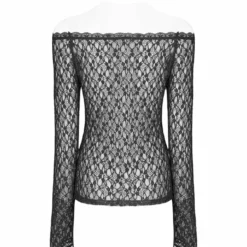 Ladies Punk Rave Bethra Bardot Lace Top