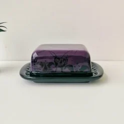 Weird & Wonderful Ceramics Purple Skull Butter Dish