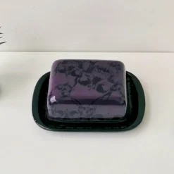 Weird & Wonderful Ceramics Purple Skull Butter Dish