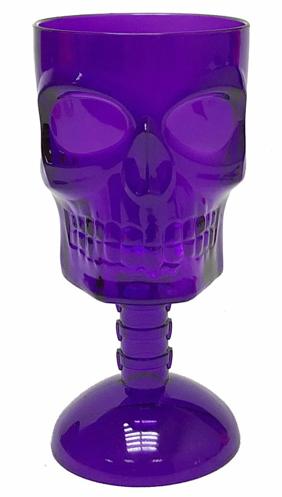 Gothic Gifts Purple Skull Wine Glass - Unique Homeware for Dark Aesthetic Lovers 3 Gothic Gifts Purple Skull Wine Glass Homeware