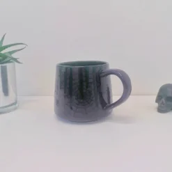 New Arrivals Weird & Wonderful Ceramics Purple Web Stumpy Mug