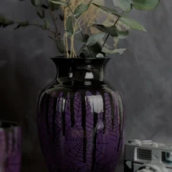 New Arrivals Weird & Wonderful Ceramics Purple Web Curved Vase