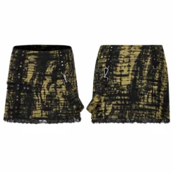 Punk Rave Elantra Mini Skirt Black / Yellow