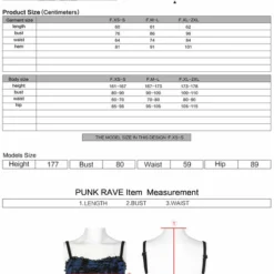 Punk Rave Elantra Dress Blue / Black Ladies