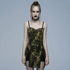 Punk Rave Elantra Mini Dress Black / Yellow