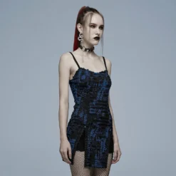 Punk Rave Elantra Dress Blue / Black Ladies