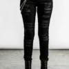 Killstar R.I.P. Slash Jeans for Ladies | Gothic High-Waist Distressed Denim 1 Killstar R.I.P. Slash Jeans Ladies