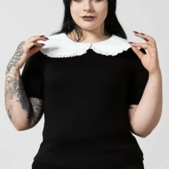 Ladies Killstar Ruby Lace Collar Top