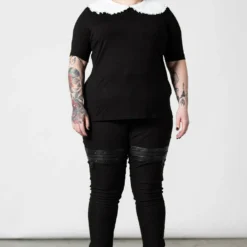 Ladies Killstar Ruby Lace Collar Top
