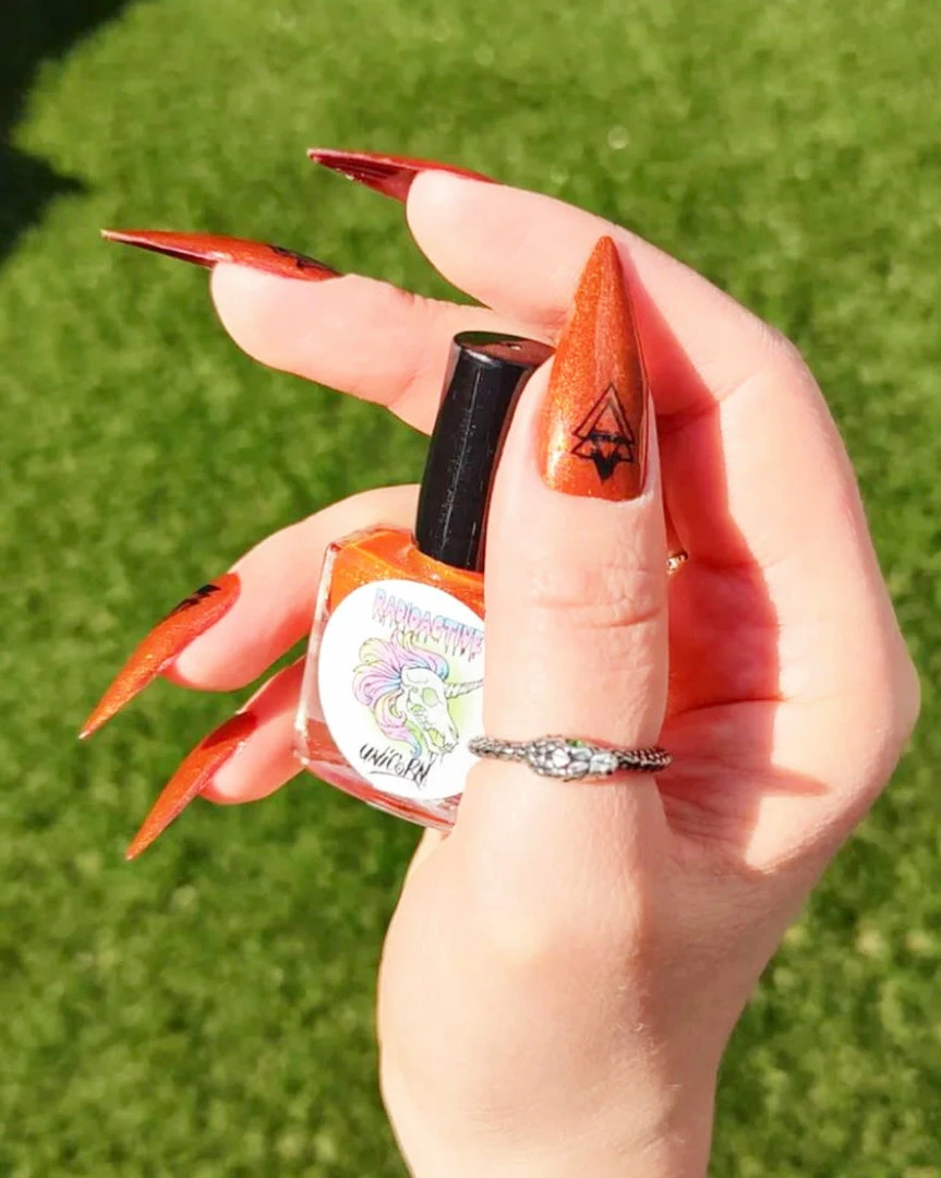 Radioactive Unicorn Hallow-Queen Nail Polish - Long-Lasting, Vibrant Colors 3 Radioactive Unicorn Hallow-Queen Nail Polish