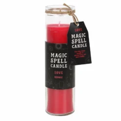 Homeware Gothic Gifts Rose 'Love' Spell Tube Candle