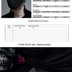 Punk Rave Myra Filigree Pattern Beaded Face Covering Accessories