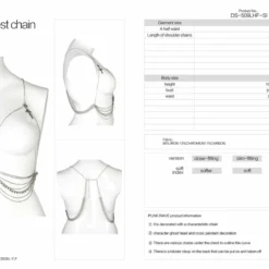 Punk Rave Xanthe Chain Harness - Gothic Accessory for Men & Women | New Arrival 22 Punk Rave Xanthe Chain Harness