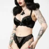 Accessories Killstar Sacred Spirits Velvet Bralet Black