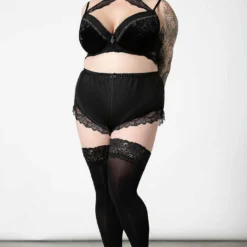 Killstar Severina Satin Shorts Black