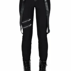 Ladies Killstar Shadow Stripe Pants Black