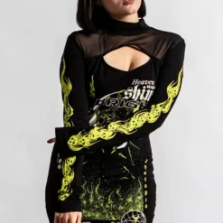 Ladies Killstar Shine Bright Keyhole Dress