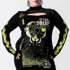 Ladies Killstar Shine Bright Keyhole Dress