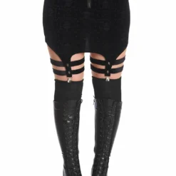 Banned Apparel Banned Space Babe Velvet Suspender Skirt
