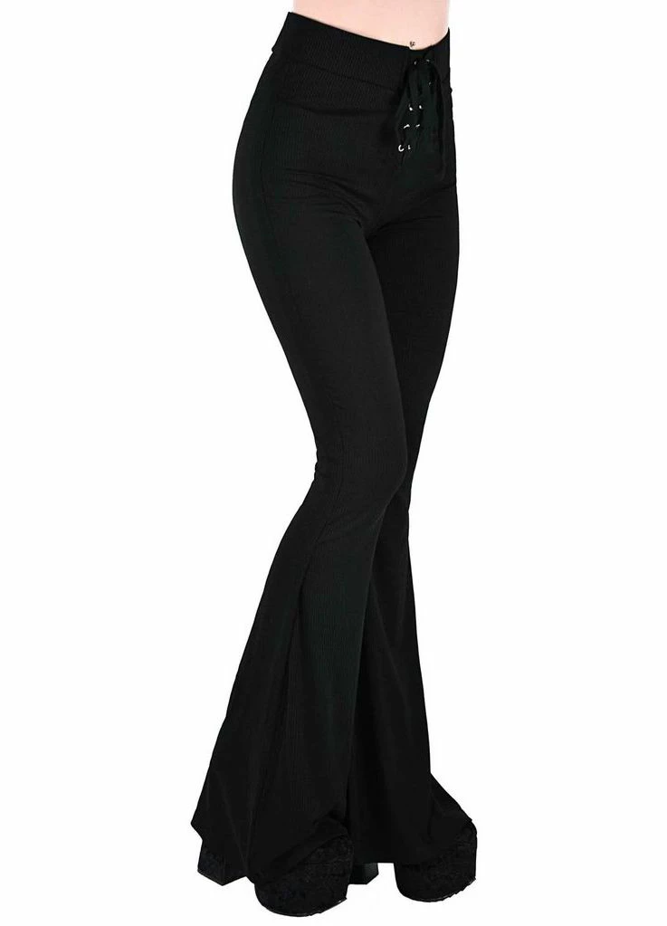 Killstar Plus Size Slo-Burn Bell Bottoms for Women - Stylish & Comfortable Trousers 3 Ladies Killstar Plus Size Slo-Burn Bell Bottoms