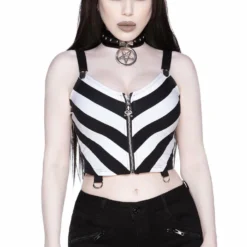 Ladies Killstar Stripe O Negative Top