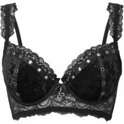 Killstar Sacred Spirits Velvet Bralet Black | Gothic Lingerie & Accessories 11 Accessories Killstar Sacred Spirits Velvet Bralet Black