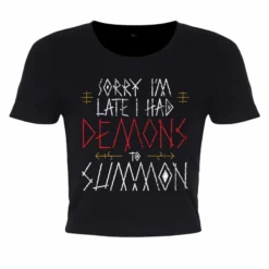 Grindstore Sorry I'm Late Cropped T-Shirt