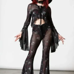 Killstar Spirala Mesh Bell Bottoms New Arrivals