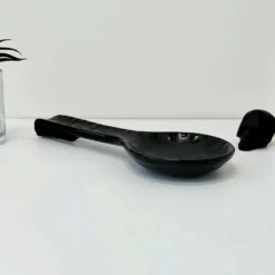 Weird & Wonderful Ceramics Matte Black Bat Large Spoon Rest New Arrivals