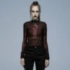 Punk Rave Naenia Top Red / Black