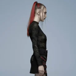 Ladies Punk Rave Naenia Shirt Black