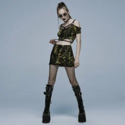 Punk Rave Elantra Top Black / Yellow