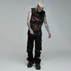 Punk Rave Vesper Sleeveless T-Shirt Black / Red