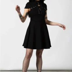 Ladies Killstar Tied Up Skater Dress