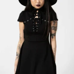 Ladies Killstar Tied Up Skater Dress