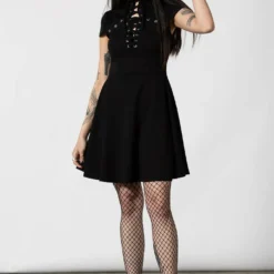 Ladies Killstar Tied Up Skater Dress