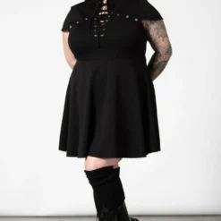 Ladies Killstar Tied Up Skater Dress