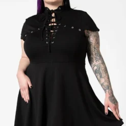Ladies Killstar Tied Up Skater Dress